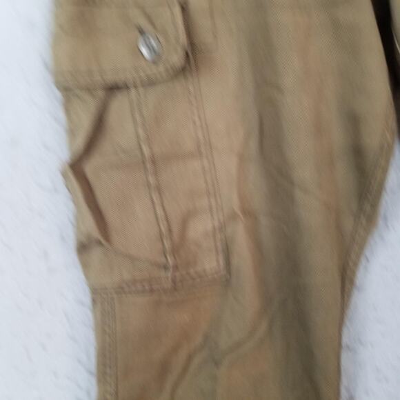 Wear First Cargo Pants Mens 34x30 Khaki Casual Cotton Utility Pockets Belted - Picture 5 of 13
